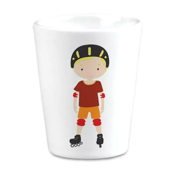 Ceramic Shot Glasses Roller Boy Olympics Bar Supplies Accessories 2 Oz