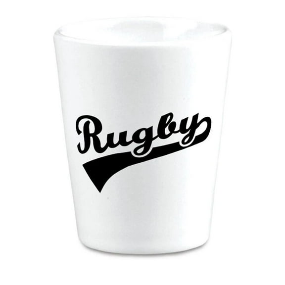 Ceramic Shot Glasses Rugby Sports Decal Olympics Bar Supplies Accessories 2 Oz