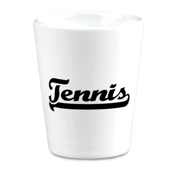 Ceramic Shot Glasses Tennis Sports Decal Olympics Bar Supplies Accessories 2 Oz