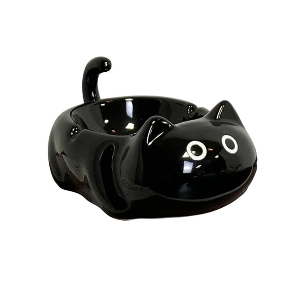 Ceramic Siamese Cats Ashtray for Living Room & Office | Decorative, Functional Fly Ash Cover, Easy to Clean, Durable Desktop Accessory