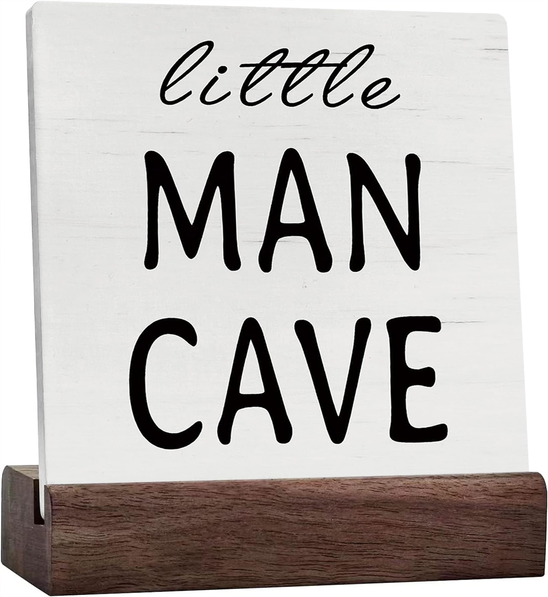 Ceramic Sign 4x4 Inch Bedroom Decor Plaque Sign with Wood Stand Little ...