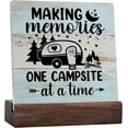 thumbnail image 1 of Ceramic Sign 4x4 Inch Camping Gifts Desk Decor Camping Camper Accessories Decor Ceramic Plaque Table Desk Decor For Camper Traveler Home Camper Rv Shelf Table Decoration One Campsite At A Time Sign, 1 of 7
