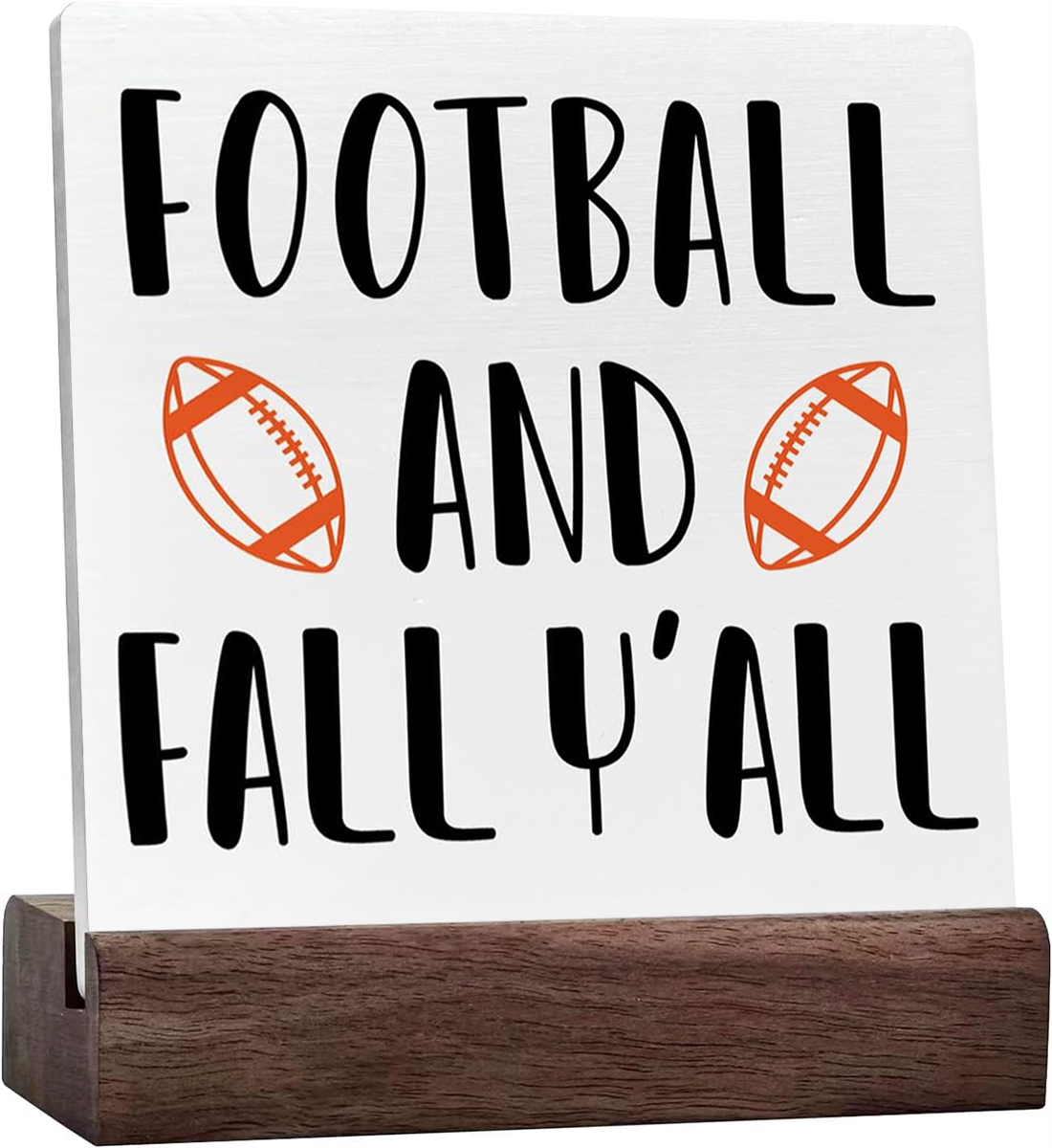 Ceramic Sign 4x4 Inch Fall Table Plaque Sign with Wood Stand Decor ...