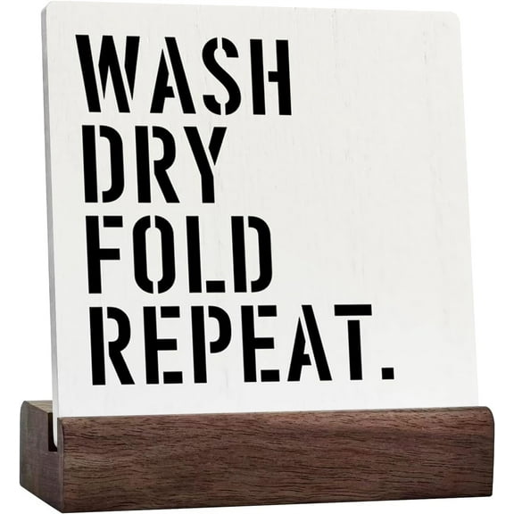Ceramic Sign 4x4 Inch Funny Laundry Room Decor Farmhouse Home Office Decor Laundry Room Signs Rustic Laundry Room Accessories Laundry Room Essentials Bathroom Signs Wood Plaque For Desk Shelf Tabletop
