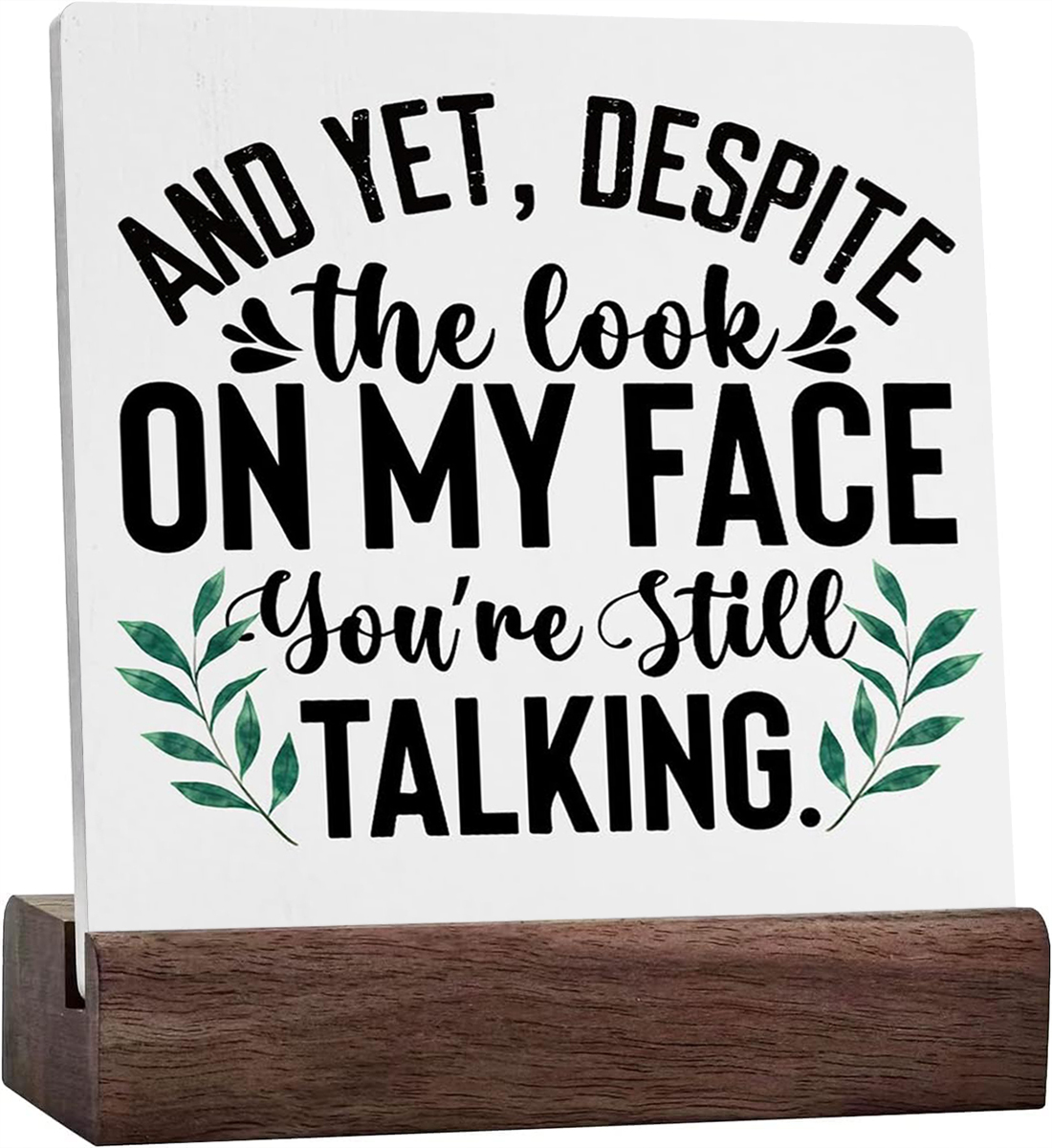 Cute Kitchen Quote Sign - 4x4 Inch Acrylic Heart Decor With Stand, Positive Chef Gift For Home Or Office