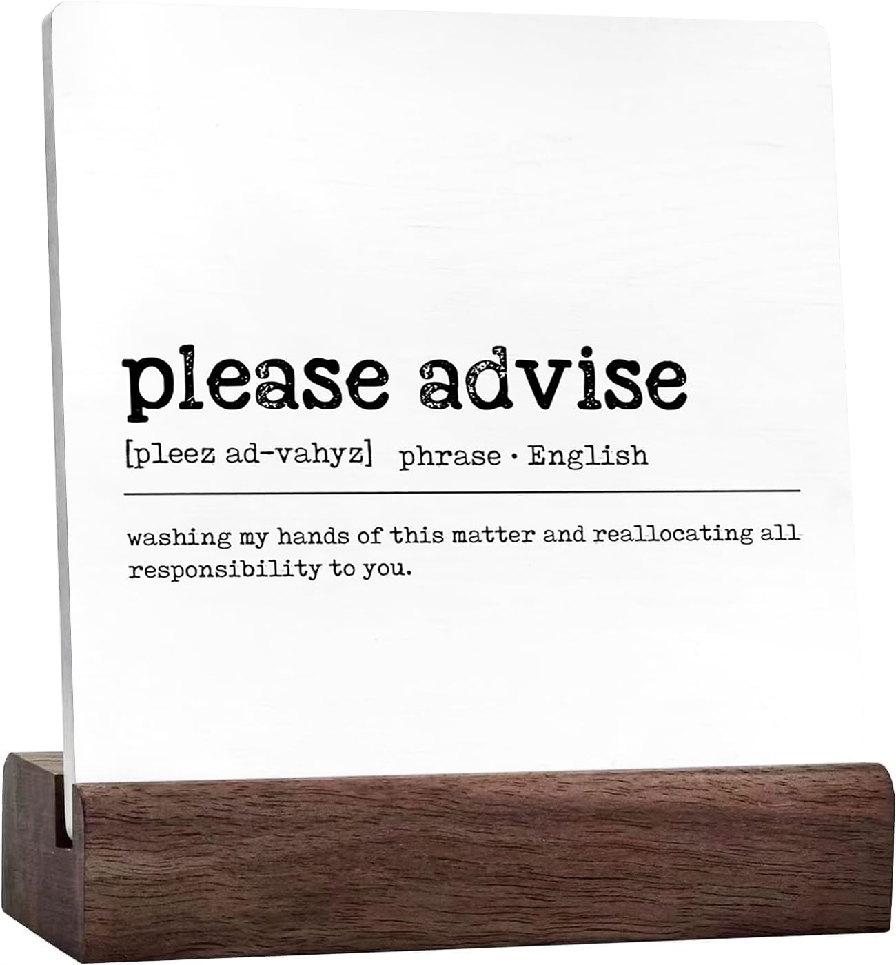 Ceramic Sign 4x4 Inch Funny Office Humorous Office Desk Decor Sarcastic ...