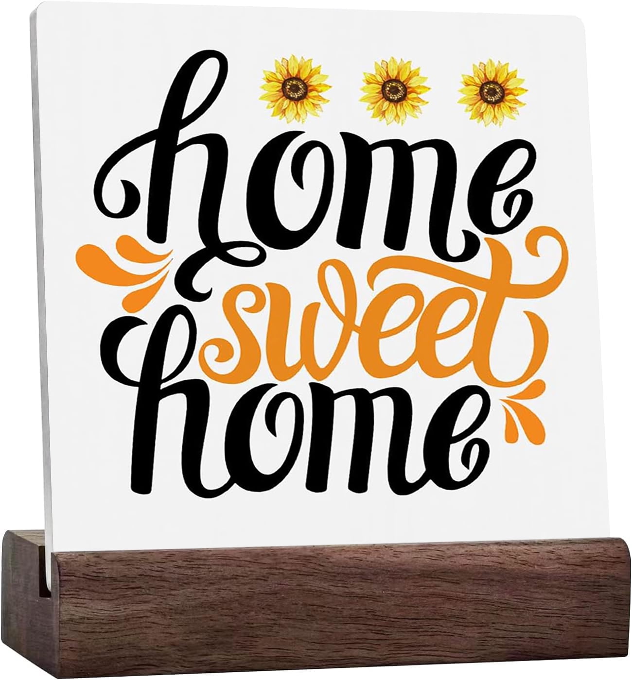 Ceramic Sign 4x4 Inch Home Decor Country Sunflower Ceramic Signs Gifts ...