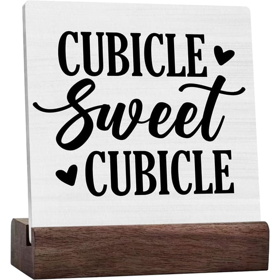 Ceramic Sign 4x4 Inch Humor Office Quotes Motivational Entrepreneur Wood Sign Decor Plaque Sign with Wood Stand Farmhouse Decoration For Office Home Shelf Desk Gift For Women Men