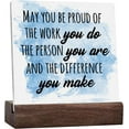 thumbnail image 1 of Ceramic Sign 4x4 Inch Inspirational Quotes Decorative Signs Plaques Desk Decor Farmhouse Home Office School Decor Ceramic Plaque Table Desk Decor Motivational Decorations For Classroom Bedroom Shelf, 1 of 7