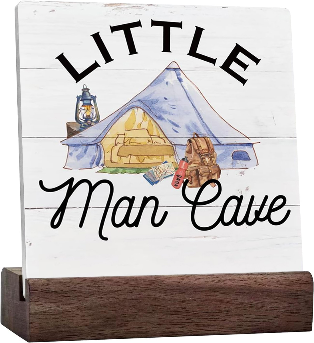 Ceramic Sign 4x4 Inch Inspirational Wood Signs Plaque Sign with Wood ...