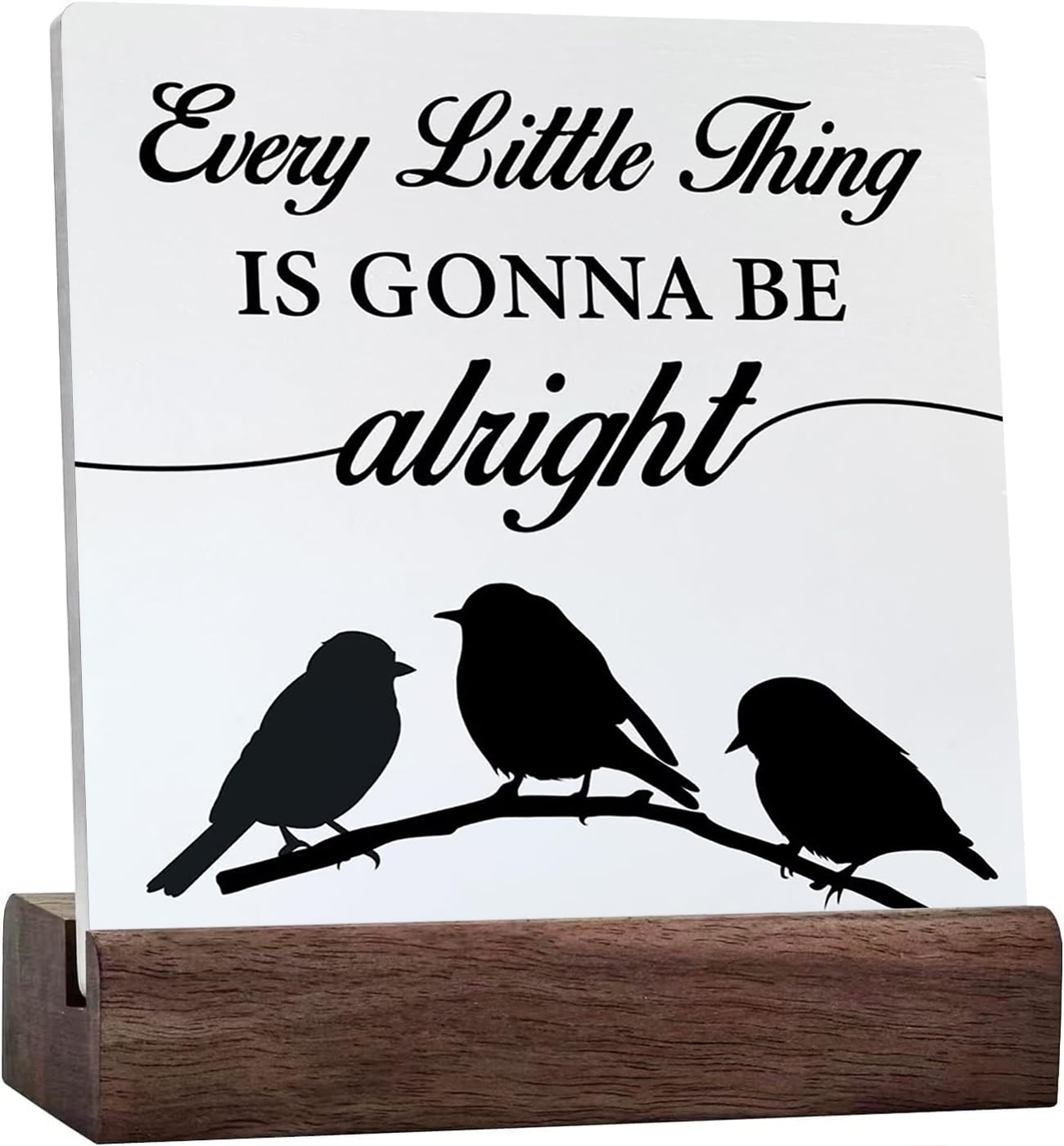 Three Little Birds Lyric Tin Sign - Every Little Thing Gonna Be Alright Wall Decor