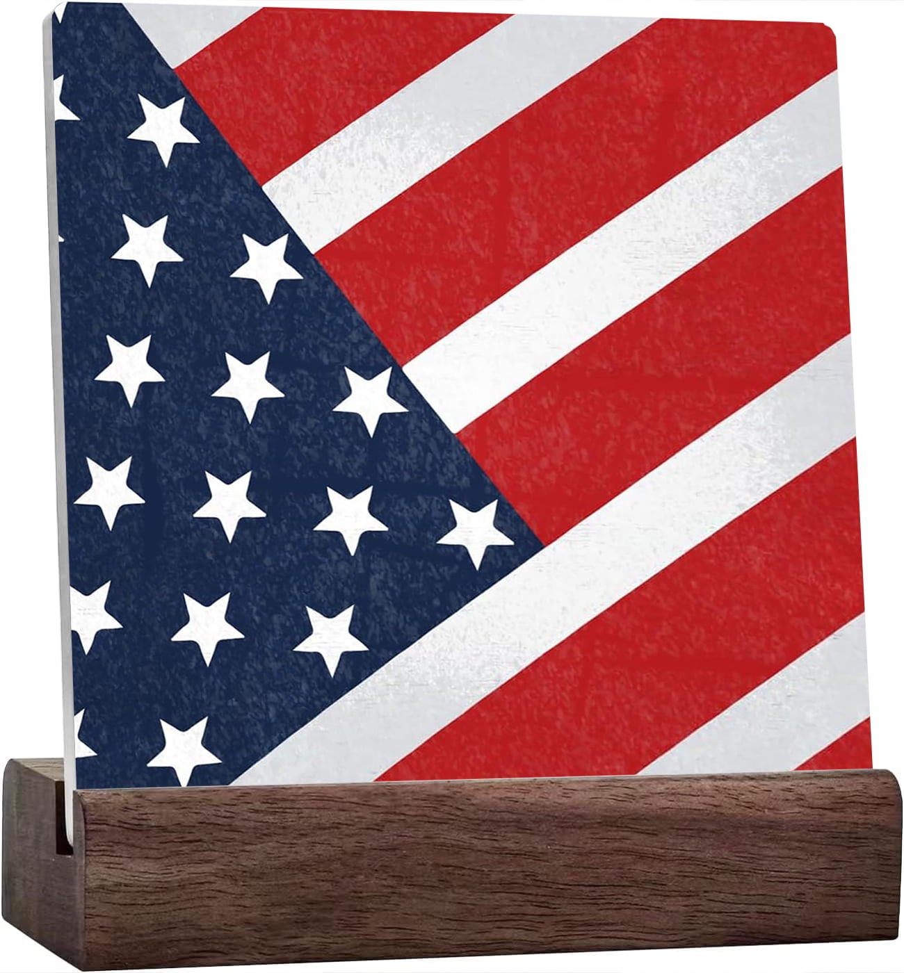 Ceramic Sign 4x4 Inch Patriotic Freedom Tiered Tray Ceramic Desk Sign ...