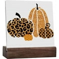 thumbnail image 1 of Ceramic Sign 4x4 Inch Rustic Fall Pumpkin Ceramic Desk Sign Farmhouse Retro Fall Artwork Decor Autumn Harvest Thanksgiving Ceramic Plaque Table Decor Home Shelf Office Decoration Gift For Women Men, 1 of 7