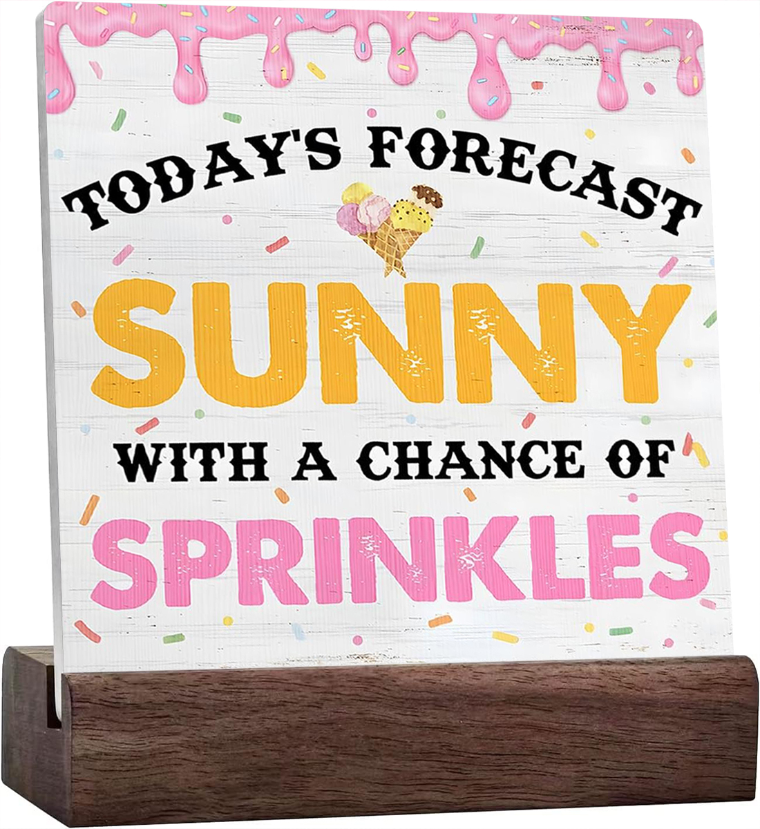 Ceramic Sign 4x4 Inch Summer Signs Today Forecast Sunny With A Chance ...