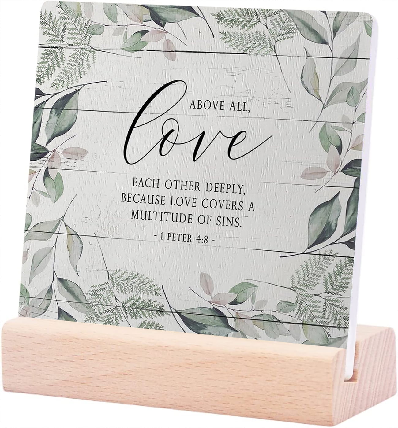 Ceramic Sign 4x4Inch Christian Bible Verse 1 Peter 48 Ceramic Plaque ...