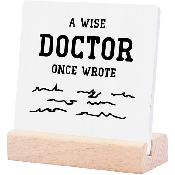 Ceramic Sign 4x4Inch Doctor Gifts Ceramic Signs Medical Assistant Physician Assistant Gifts Coworker Gifts Dentist Gift Graduation Gifts Ceramic Desk Sign For Table Shelf Tiered