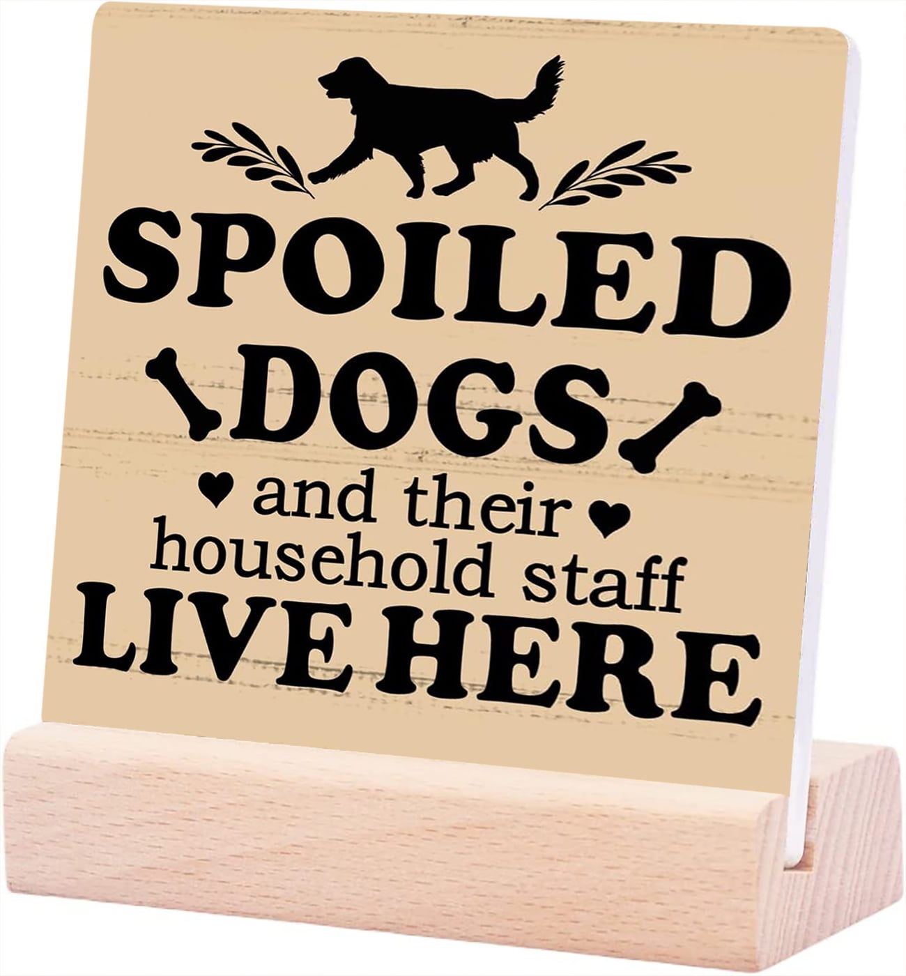 Primitives By Kathy "Dog Has A Better Life" Wood Box Sign - 4x4 Inch Rustic Decor - View #9
