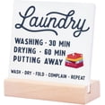 thumbnail image 1 of Ceramic Sign 4x4Inch Funny Laundry Sign Laundry Room Desk Decor Ceramic Plaque Sign Funny Sign For Laundry Room Decor Wood Desk Sign Table Shelf Desktop Home Laundry Room Decorations Gift For Women, 1 of 7