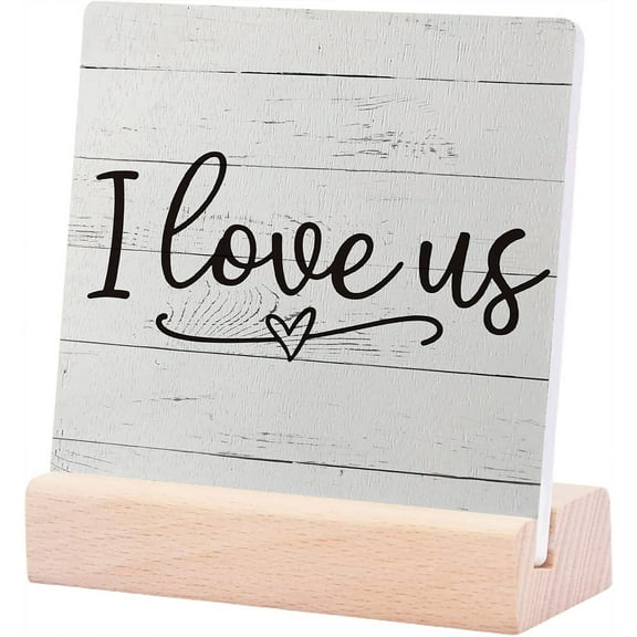 Ceramic Sign 4x4Inch I Love Us Cool Wedding Gifts For Couple Newly Wedding Gifts For The Couple Wedding Gifts For Couple Wedding Gift For Couple Love Signs For Home Decor Family Room Decor