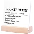 thumbnail image 1 of Ceramic Sign 4x4Inch Reading Lover Ceramic Desk Sign Plaque Sign Booktrovert Definition Ceramic Sign For Home Shelf Reading Room Tabletop Desk Decor Gift For Reading Lover Sign Decor, 1 of 7