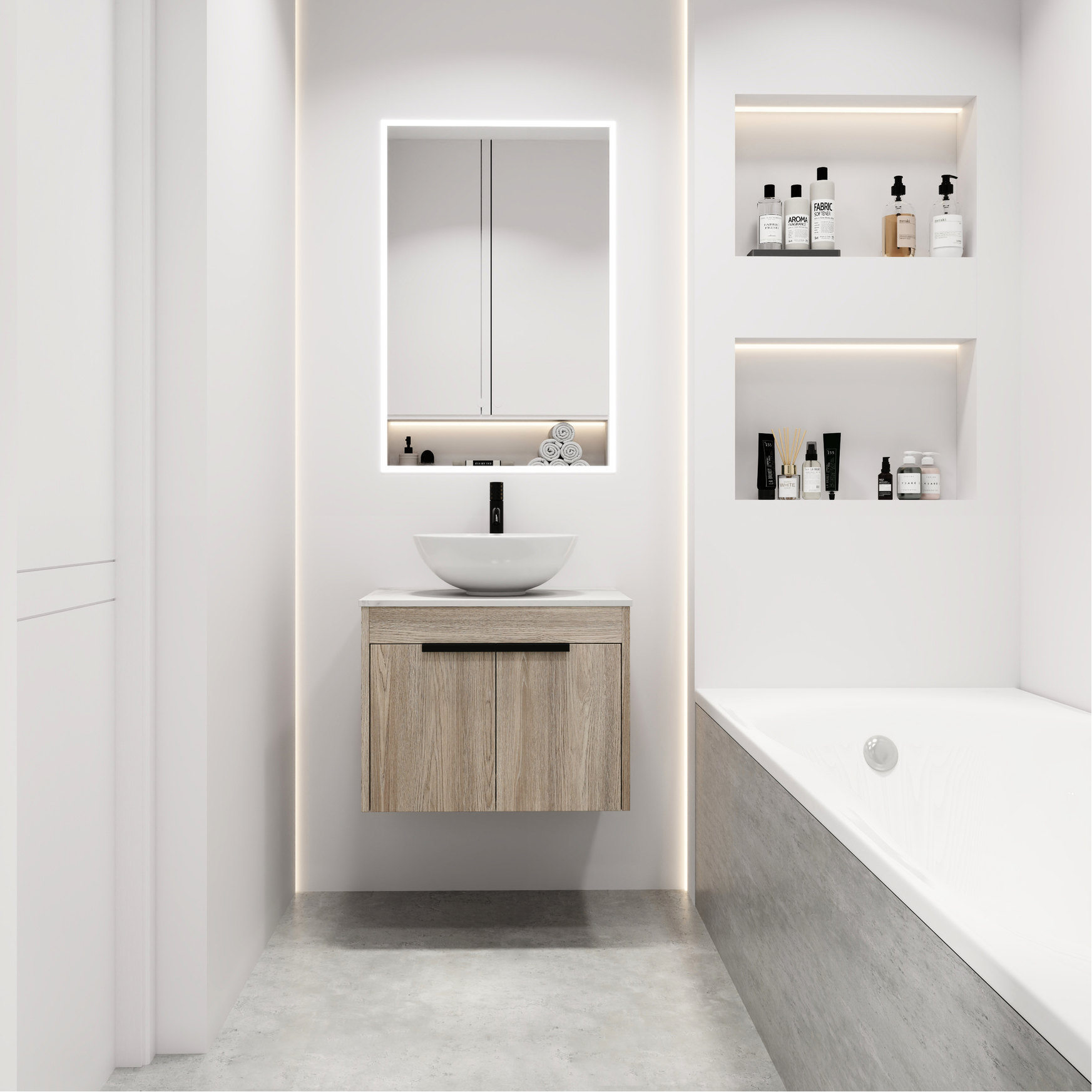 Ceramic Sink & Stone Slab - Easy to Clean - Bathroom Hygiene - Stain Removal