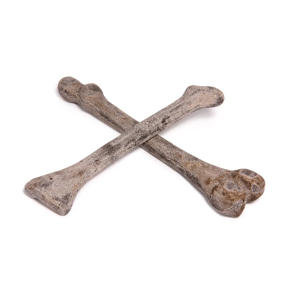 Ceramic Skeleton Bones, Fireproof Decor, Gray Bones, Set of 2