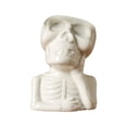 thumbnail image 1 of Ceramic Skull Planters, White Skeleton Bust Flower Pots, Halloween Tabletop Decor for Small Plants, 1 of 7
