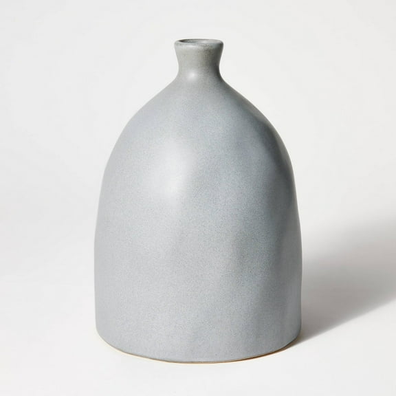 Ceramic Slate Vase Gray - Threshold designed with Studio McGee: Watertight Tabletop Decor, 9.45" Tall