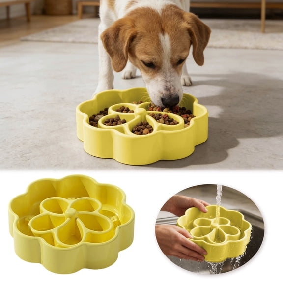 Ceramic Slow Feeder Bowl for Medium and Large Dogs Multifunctional Pet Dish for Food and Water Easy Clean Design