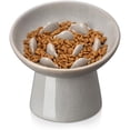 thumbnail image 1 of Ceramic Slow Feeder Cat Bowl, 6.25 Inch Elevated Cat Slow Feeder Bowl, Anti Vomiting for Dry and Wet Food, Grey, 1 of 7
