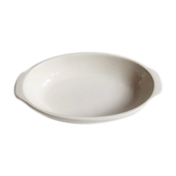 Ceramic Small Baking Dish White Household Bakeware Oval Breakfast Baking Dish,Kitchen, Banquet and Daily Use Small Bakeware