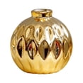 thumbnail image 1 of Ceramic Small Vase Small Flower Embossed Fish Lip Pattern Crafts Home Decorations (Gold), 1 of 5
