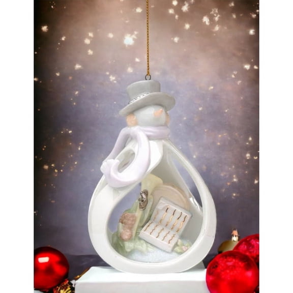 Ceramic Snowman Ornament Home Decor Kitchen Decor Christmas Decor