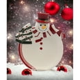 thumbnail image 1 of Ceramic Snowman Plate 10x8 Handcrafted Holiday, 1 of 3