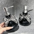 thumbnail image 1 of Ceramic Soap Dispenser Set for Kitchen & Bathroom | Bowknot Design Liquid Soap Lotion Bottle | Includes 1 Decorative Pump Bottle, 1 of 6