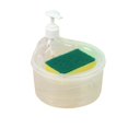 thumbnail image 1 of Ceramic Soap Dispenser and Sponge Holder with Automatic Press Pump for Kitchen Sinks, Durable Countertop Cleaning Organizer with Drip Tray to Keep Surfaces Dry(Multicolor),Ccwuwei, 1 of 8