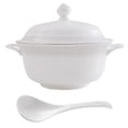 thumbnail image 1 of Ceramic Soup Bowl with Lid,Double Handle Soup Tureen,Serving Bowl for Cereal, Ramen, Stew, Decorative Tableware for Restaurant Home Kitchen, 1 of 7