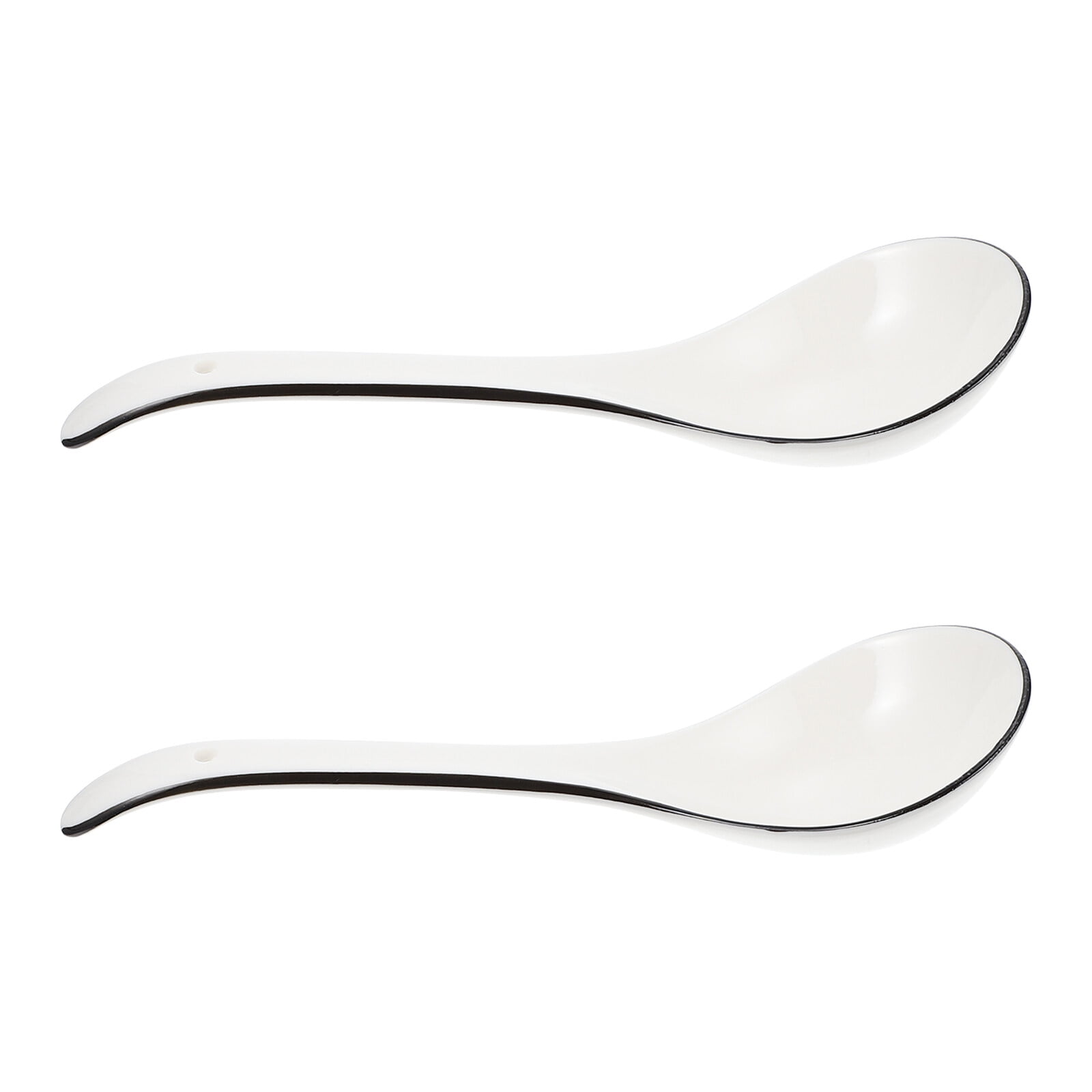 Ceramic Soup Ladle Porcelain Spoon 2pcs Asian Porcelain Ladles Big