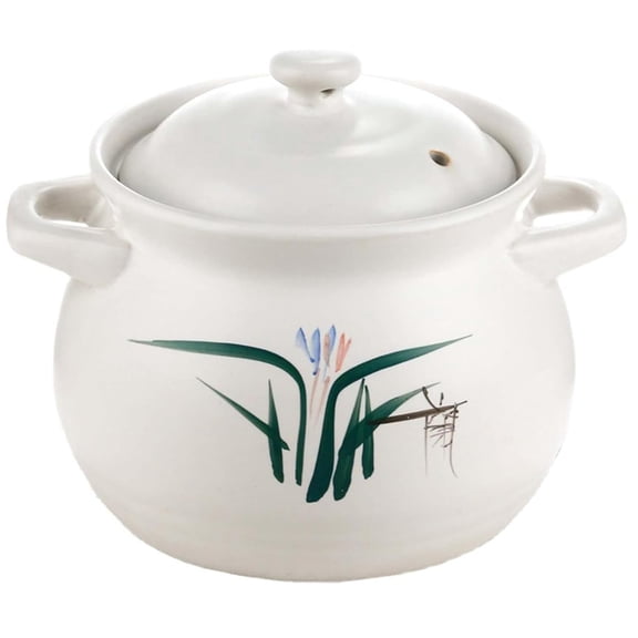 Ceramic Soup Tureen with Lid White Porcelain Serving Soup Tureen Round Ceramic Bowl for Restaurant Home Kitchen Decoration Microwave and Dishwasher Safe