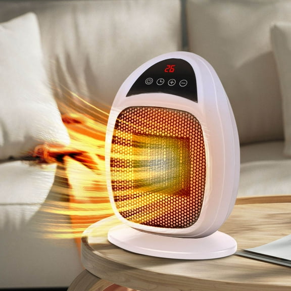 Ceramic Space Heater, Portable Electric Heater Fan with Thermostat, Energy Efficient Personal Heater for Desk Office Room, Safe Heater with Overheat Protection