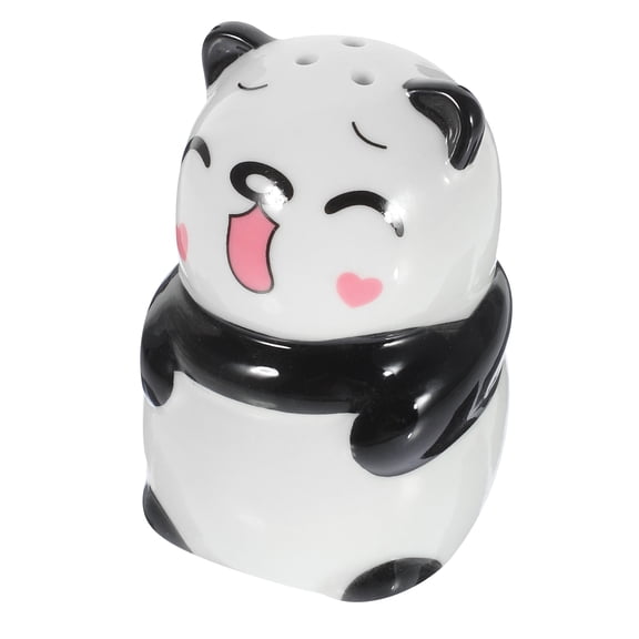 Cartoon Panda Ceramic Spice Shaker Jar Salt Container Cute Animal Shaped Seasoning Dispenser for Kitchen