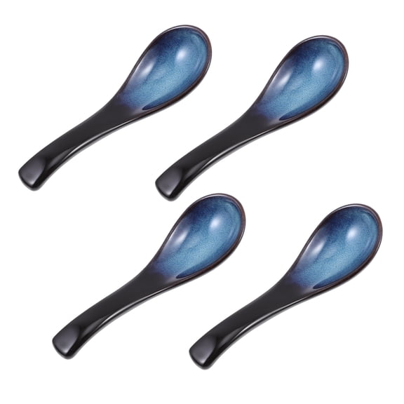 Ceramic Spoon 8 Pcs Retro Japanese-style Dinner Old Fashioned Cocktail Kit Rice Ceramics