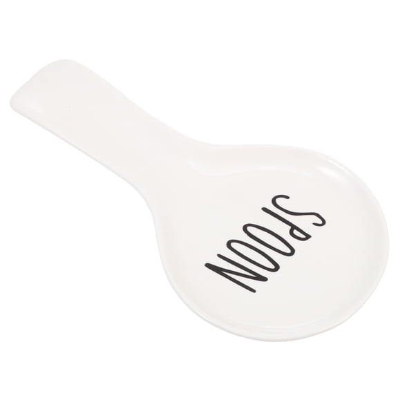 NIAIZEK White Ceramic Spoon Rest Stand Kitchen Utensil Holder for Cooking and Serving