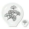 thumbnail image 1 of Ceramic Spoon Rest Spoon Holder for Kitchen Counter Gingko Leaf 90x85mm 2pcs/set, 1 of 7