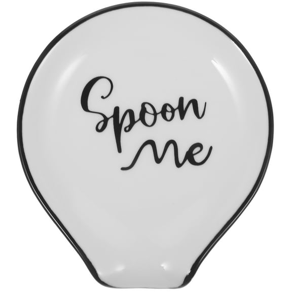 Ceramic Spoon Rest Spoon Holder for Ladle Spatula And Tong Countertop Spoon Plate