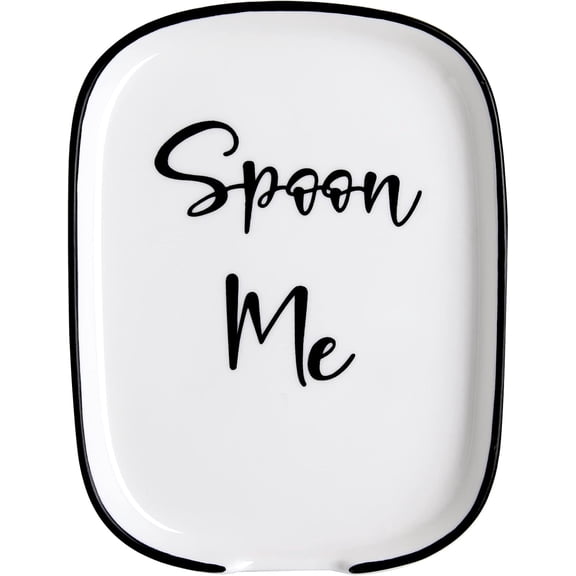 Ceramic Spoon Rest for Stove Top  Large White Spoon Holder for Kitchen Counter, Heat-Resistant Cooking Utensil Rest  Modern Farmhouse Kitchen Dcor & Practical Gift