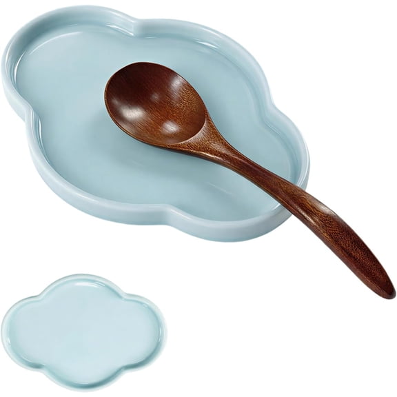 Ceramic Spoon Rest for Stove Top Cloud Shaped Cooking Spoon Holder/Spoon Rest for Kitchen Counter Kitchen Decor Gift, Ideal Gifts for Mom, Friends