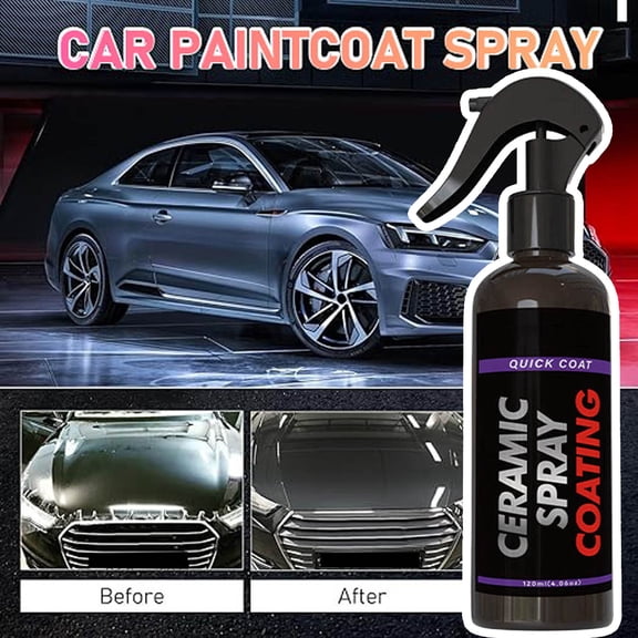 Ceramic Spray Coating 3-in-1 Paint Protection Gloss Enhancer with Hydrophobic Water for Paint, Glass and Wheels 120ml