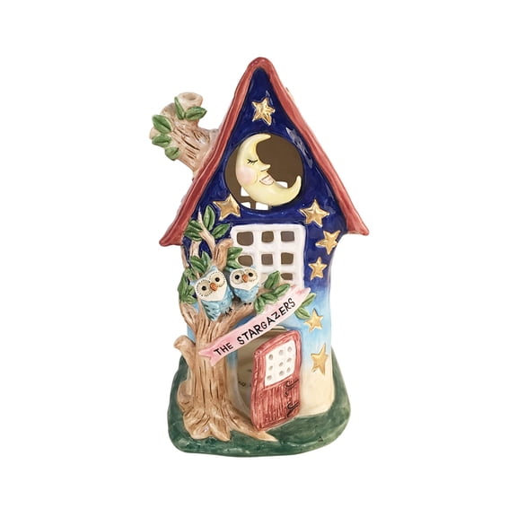 Ceramic Stargezers Owl Candle House
