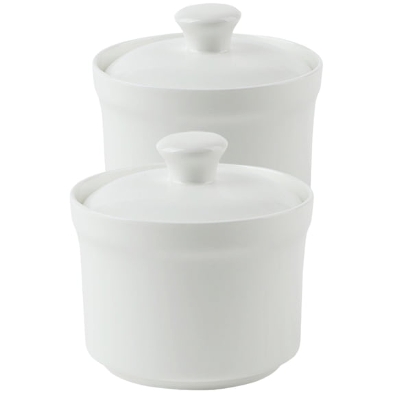 Ceramic Soup Bowls Set of 2 White Stew Pot Bowls for Ramen, Steamed , Chinese Cuisine, Kitchen Dinnerware